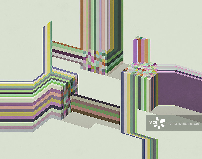 扭曲的立方体形状图片素材