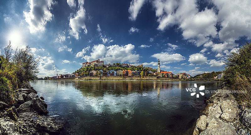 德国巴伐利亚州博格豪森180度全景图片素材