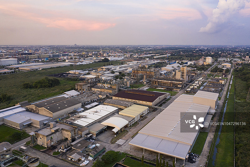 汽车工业区航拍图片素材