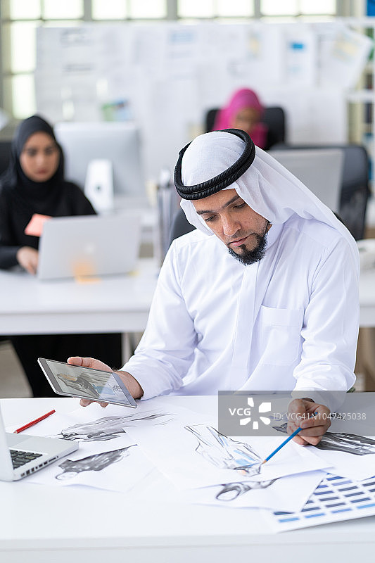 阿拉伯商人专业知识草图图片素材