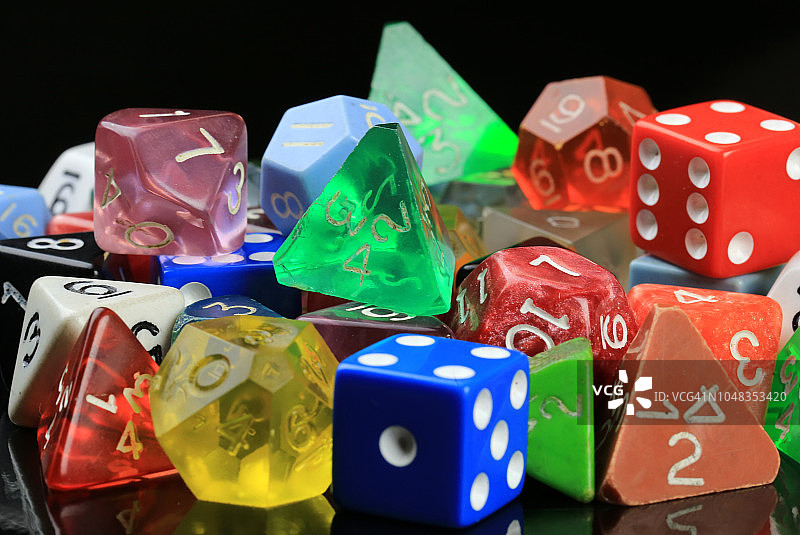 彩色角色扮演爱好骰子图片素材