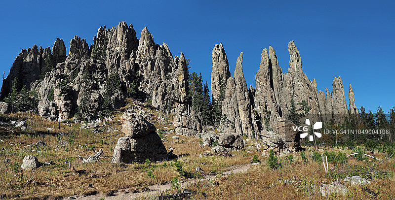 卡斯特州立公园大教堂尖顶全景图片素材