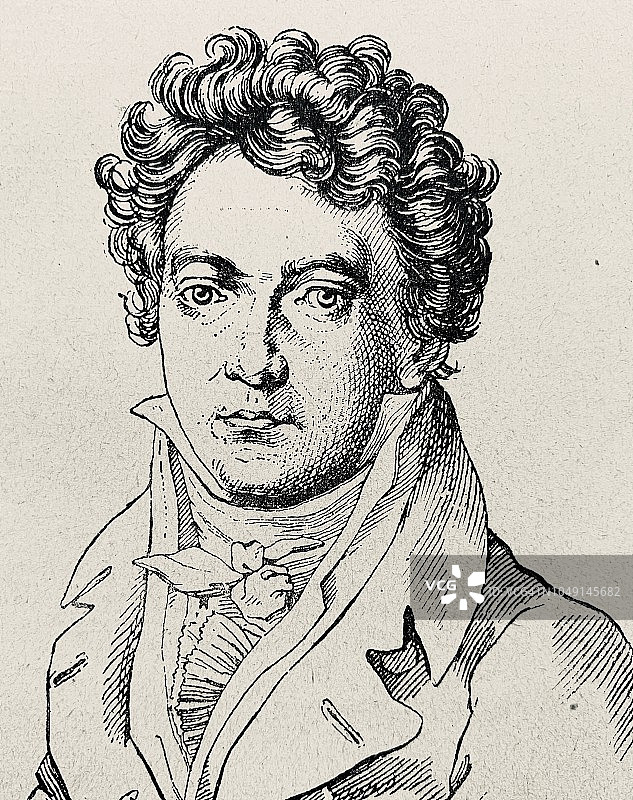 路德维希·凡·贝多芬青年时代肖像图片素材