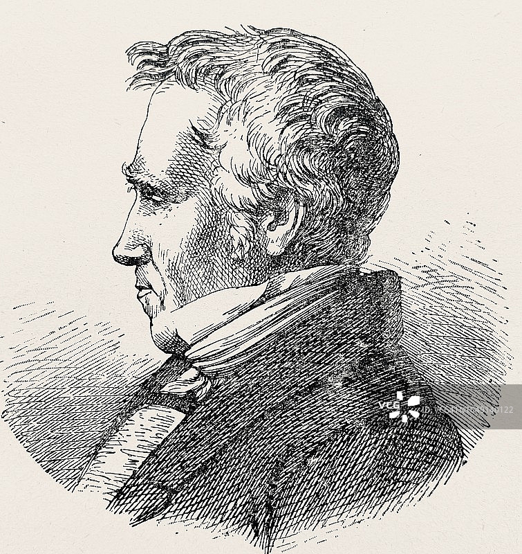 约翰·弗里德里希·科塔，德国书商和出版商，1764-1832年图片素材