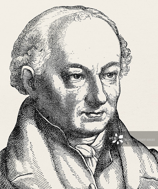 弗里德里希·克里斯托夫·佩尔特斯，德国书商和出版商，1772-1843年图片素材