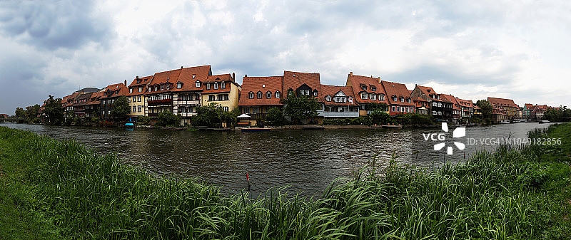 德国巴伐利亚州班贝格小威尼斯全景图片素材