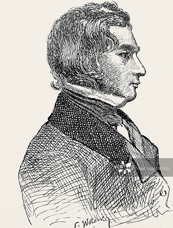 亨利·沃兹沃思·朗费罗，美国作家，1807-1882年图片素材