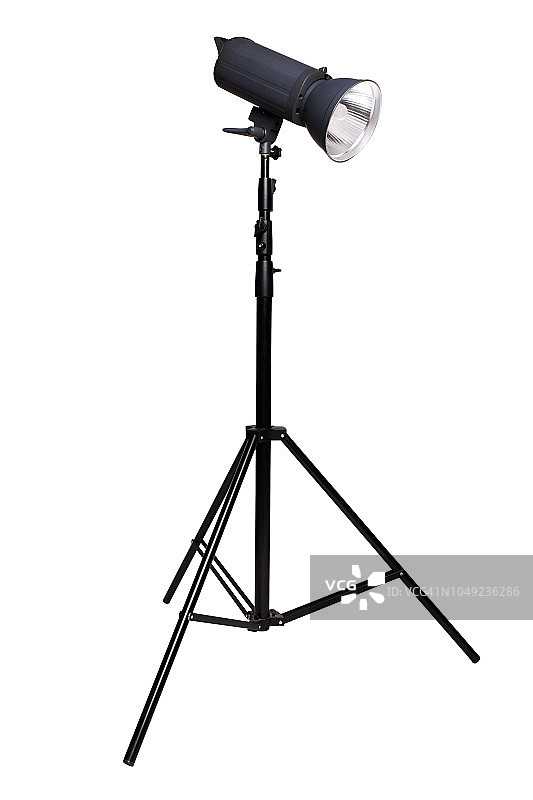 白色背景上隔离的影棚灯图片素材