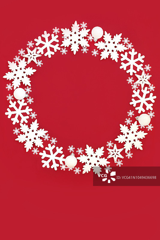 圣诞节雪花花环图片素材