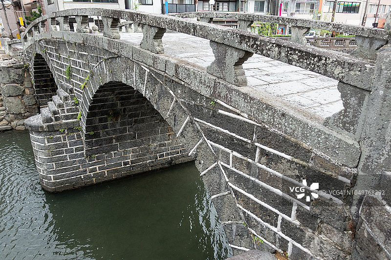 日本长崎市的眼镜桥图片素材