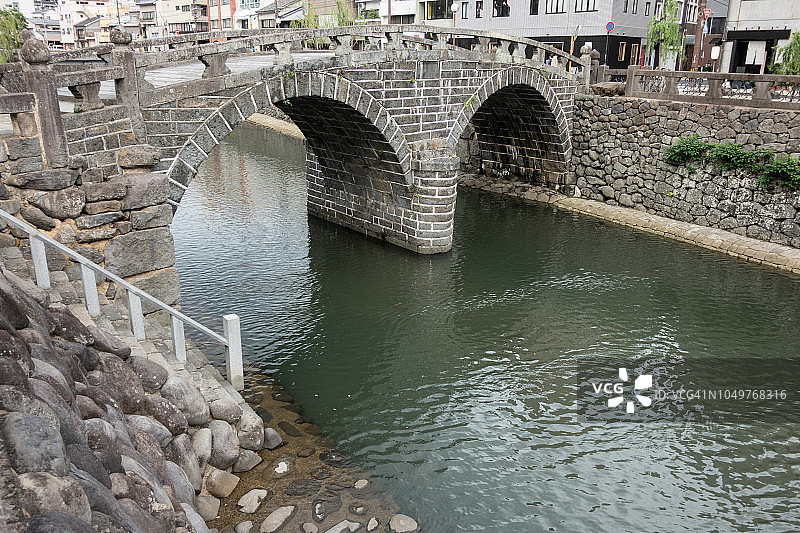 日本长崎市的眼镜桥图片素材