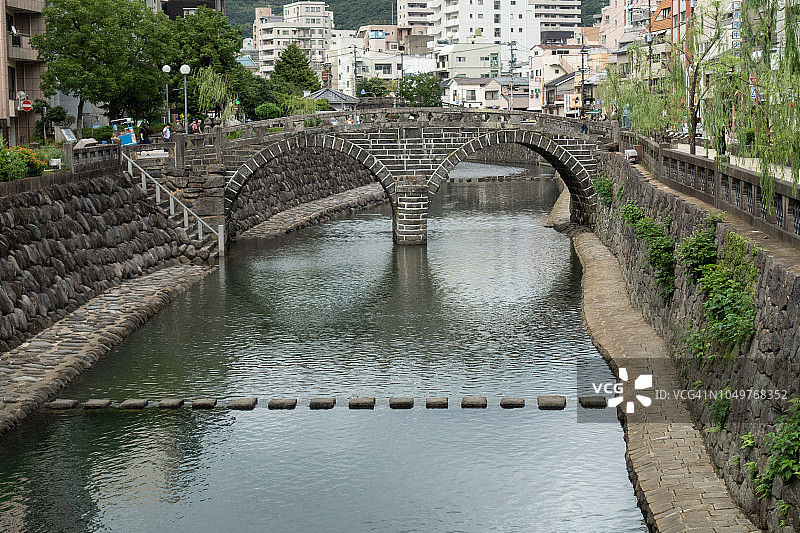 日本长崎市的眼镜桥图片素材