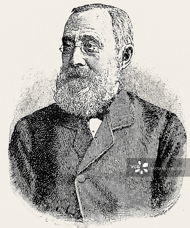 德国医生鲁道夫·魏尔啸，1824-1902图片素材