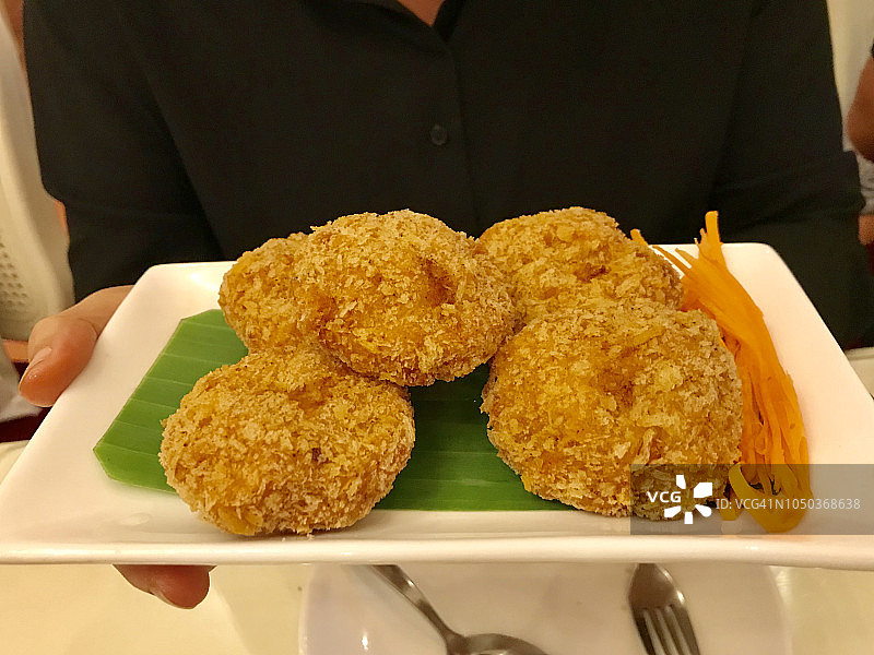 炸虾饼图片素材