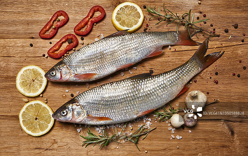 健康的鱼和蔬菜图片素材