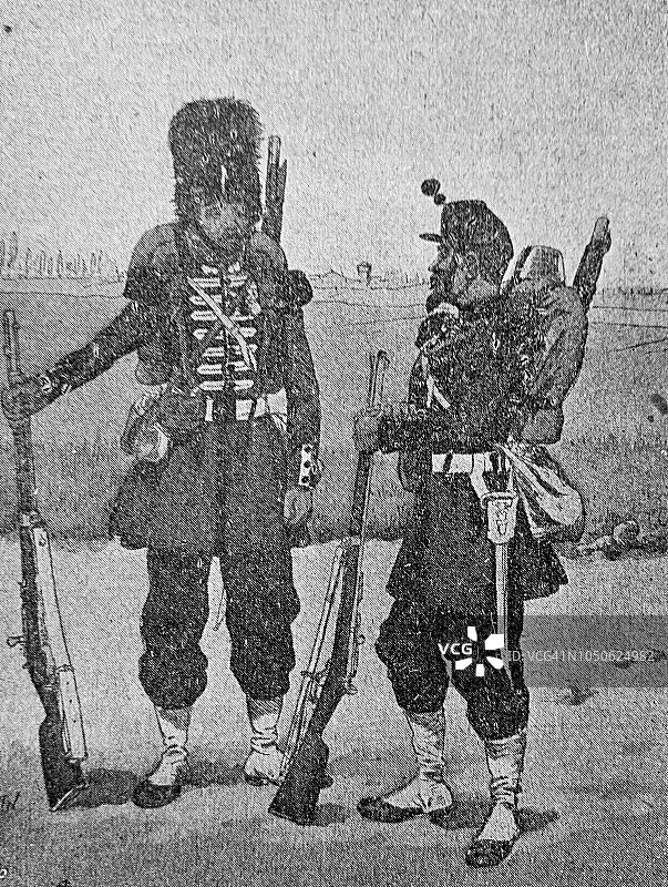 1870年左右的法国士兵，卫队图片素材