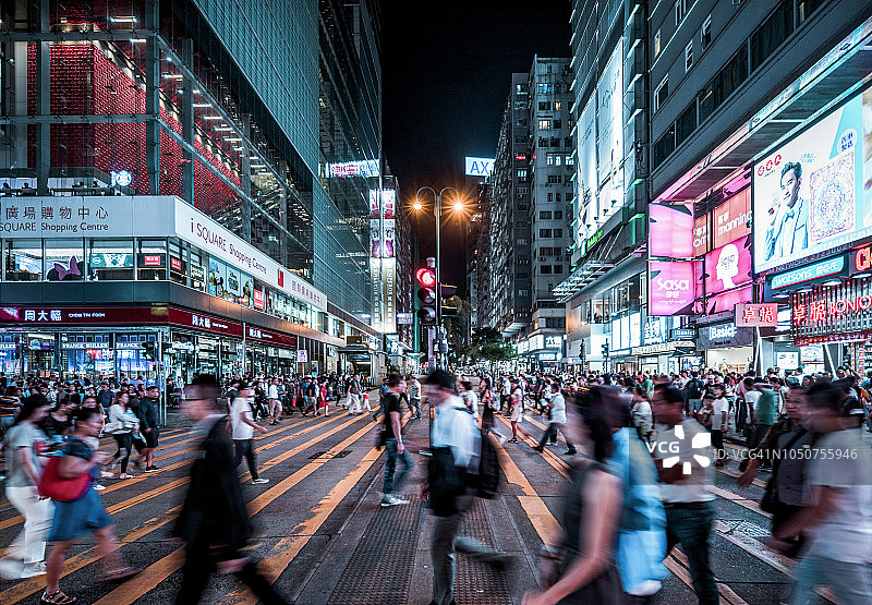 香港弥敦道图片素材