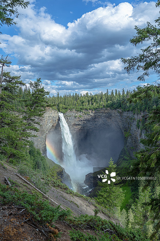 韦尔斯格雷省立公园的赫尔姆肯瀑布图片素材