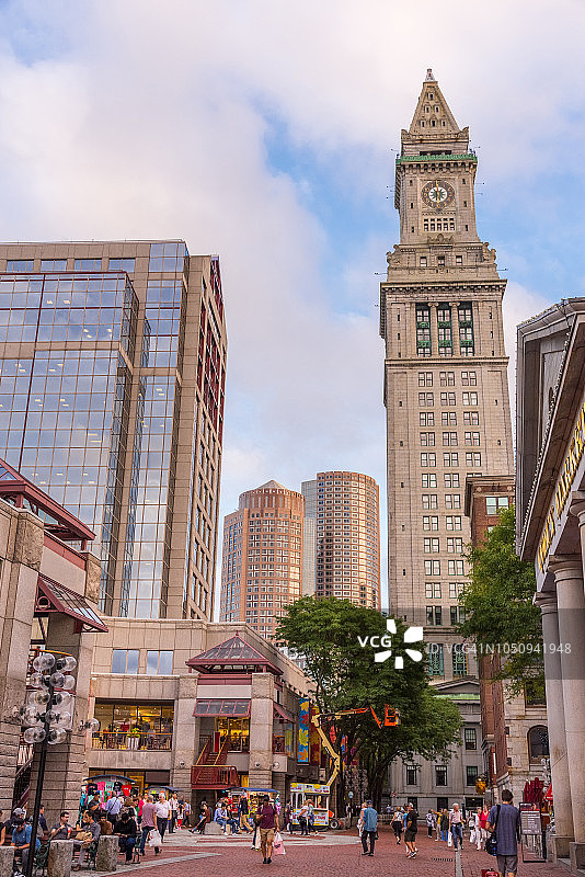 波士顿法纳尔厅和昆西市场图片素材