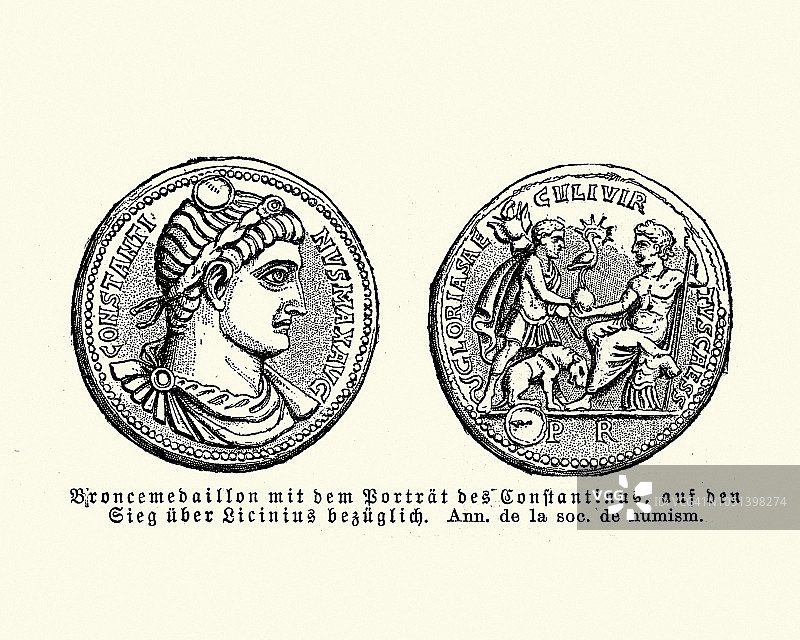 君士坦丁大帝，罗马皇帝图片素材