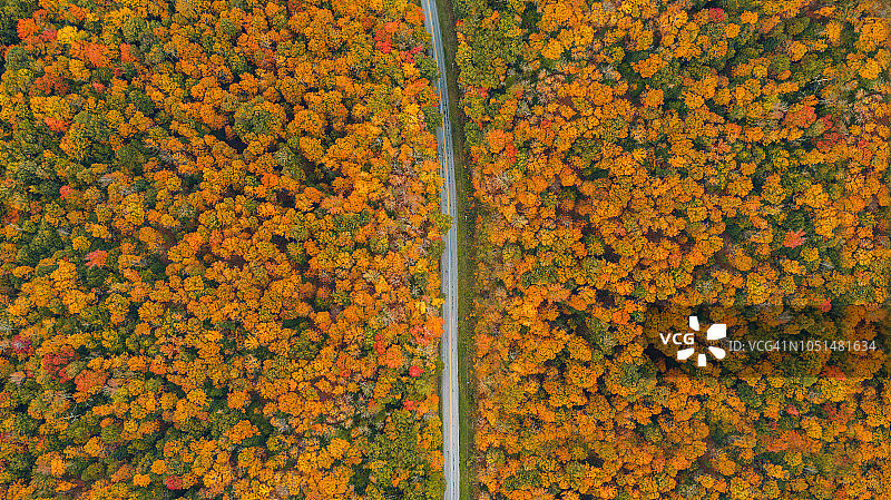 纽约卡茨基尔山公路航拍之旅图片素材