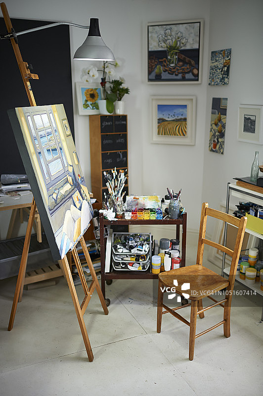 画家工作室图片素材
