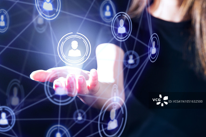 社交网络连接图片素材