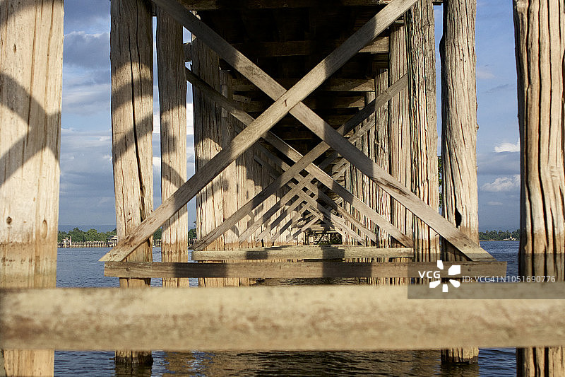 缅甸阿玛拉布拉乌本桥图片素材