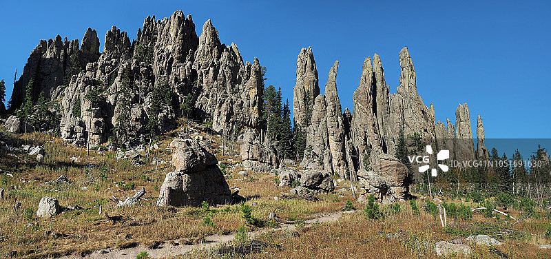 卡斯特州立公园大教堂尖顶全景图片素材