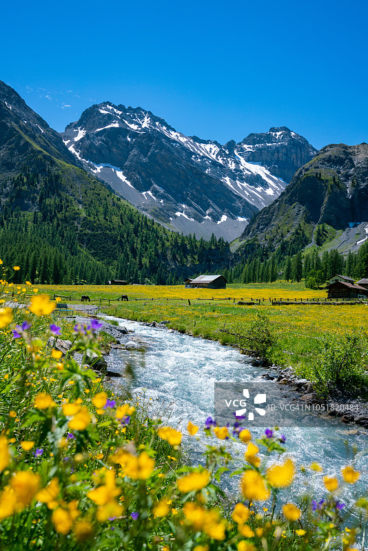 瑞士阿尔卑斯山风景图片素材