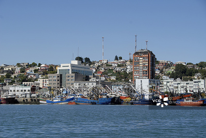智利塔尔卡瓦诺港口图片素材