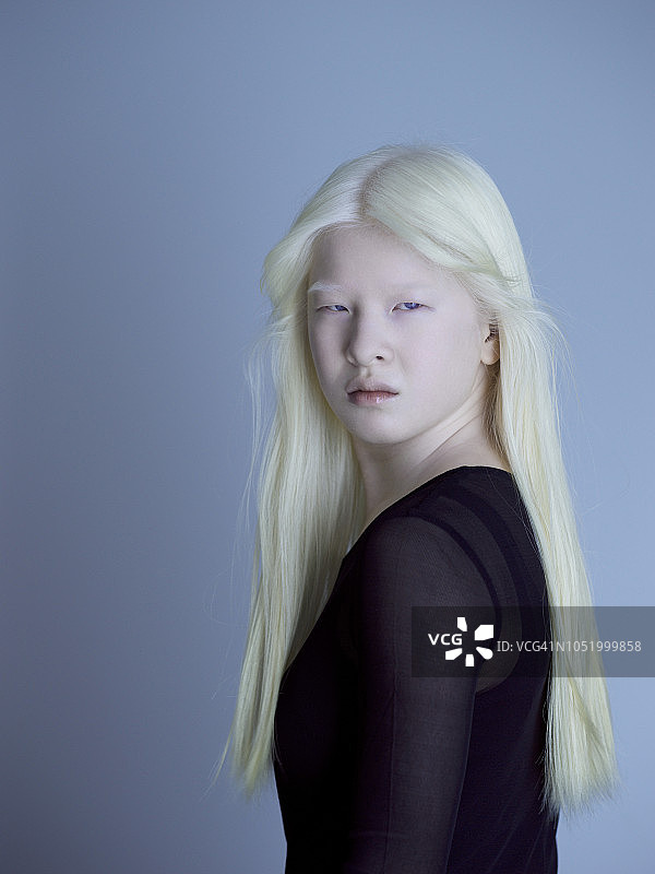 白化中国少女图片素材