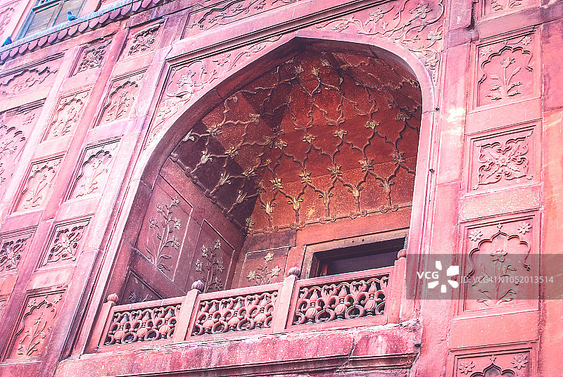 新德里红堡的建筑细节图片素材