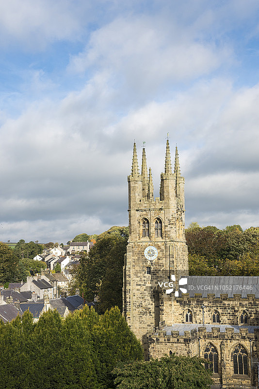 英格兰德比郡峰区蒂德斯韦尔教堂图片素材
