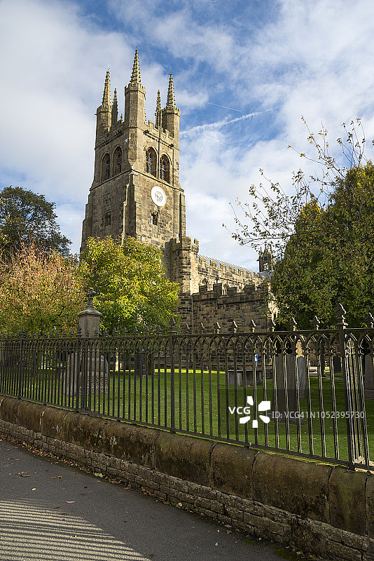 英格兰德比郡峰区蒂德斯韦尔教堂图片素材