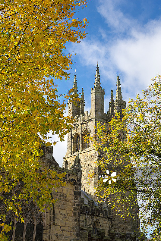 英格兰德比郡峰区蒂德斯韦尔教堂图片素材