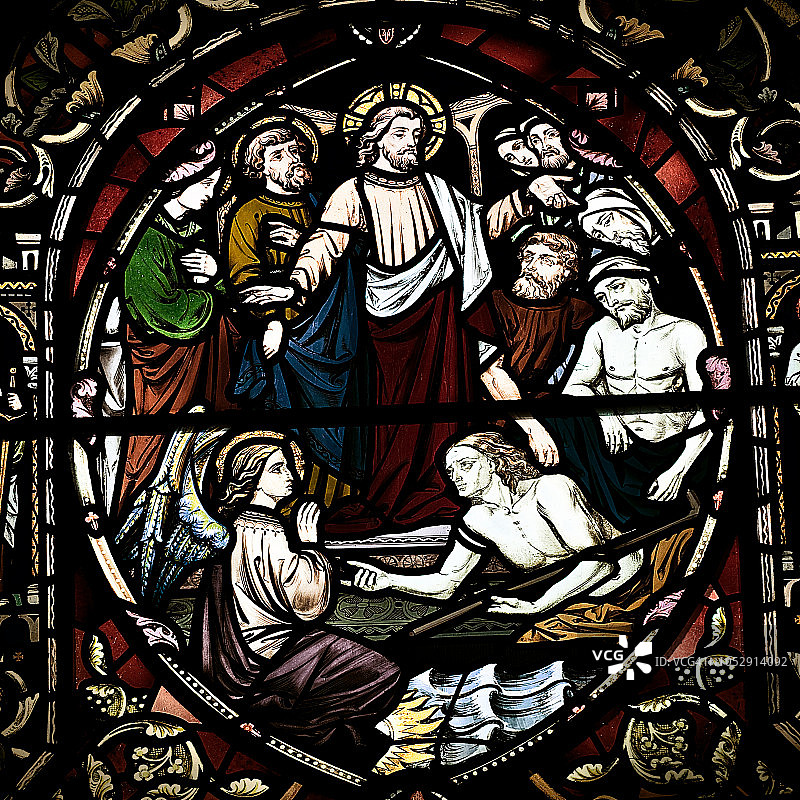 宗教彩色玻璃图片素材