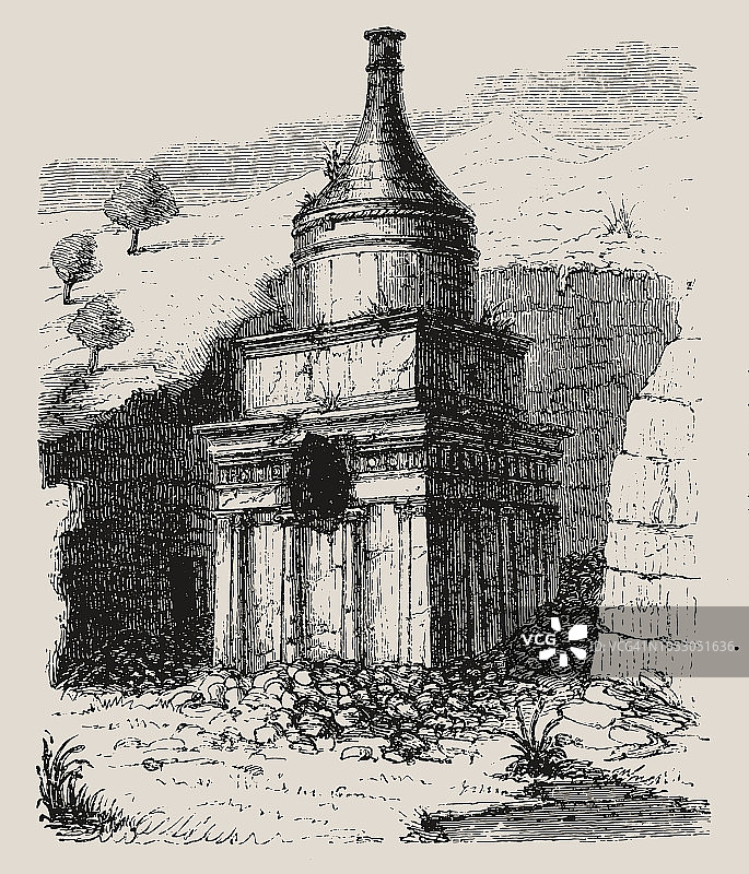 耶路撒冷汲沦谷的押沙龙墓图片素材