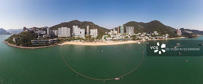 香港岛浅水湾全景图片素材