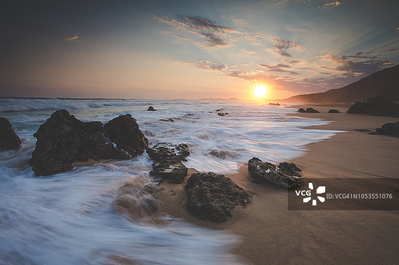 南非花园大道克尼斯纳布伦顿海域的海景照片图片素材