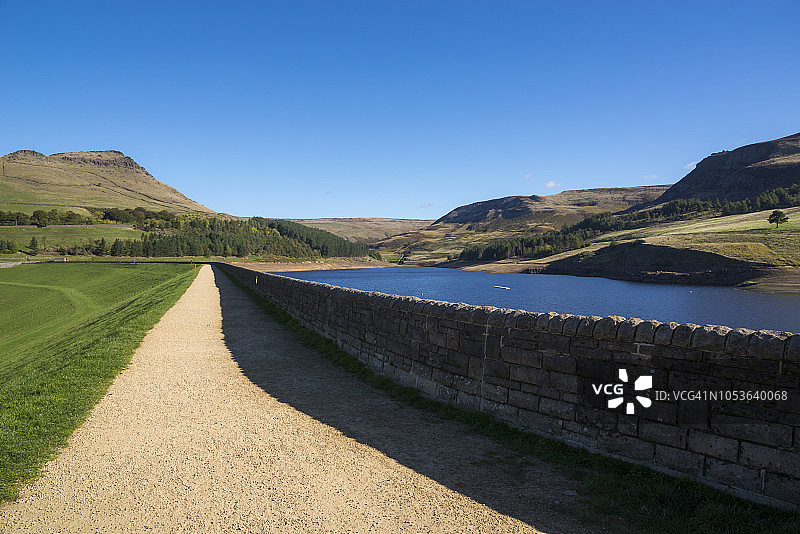 英国大曼彻斯特格林菲尔德的道夫斯通水库图片素材