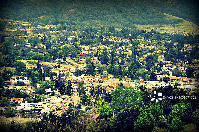 阿根廷图库曼省塔菲德尔瓦莱市全景图片素材