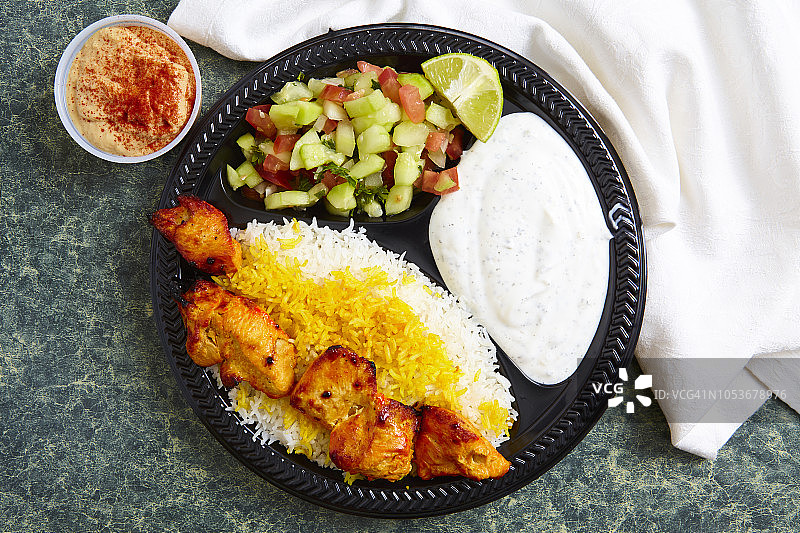 鸡肉串盘图片素材