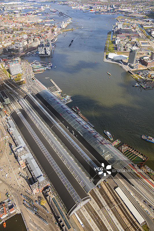 荷兰阿姆斯特丹中央火车站城市景观图片素材