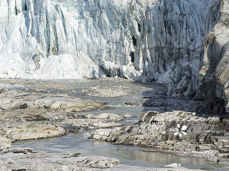 格陵兰岛康克鲁斯瓦格的罗素冰川图片素材