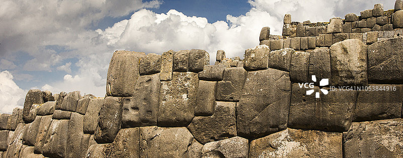 秘鲁库斯科萨克赛瓦曼的巨石印加墙图片素材