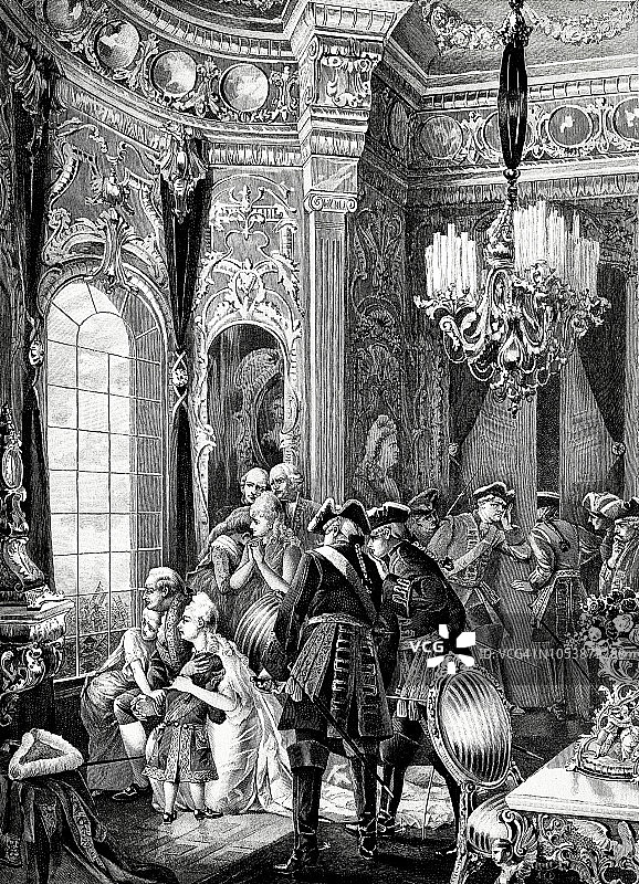 1789年10月6日凡尔赛起义期间的路易十六及其家人图片素材