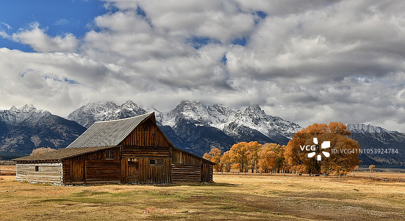 大提顿国家公园的莫尔顿谷仓图片素材
