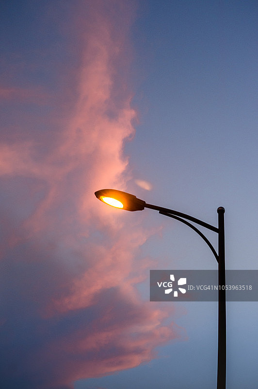 西安市的道路灯图片素材