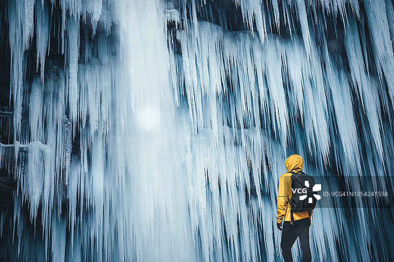 冰冻瀑布图片素材